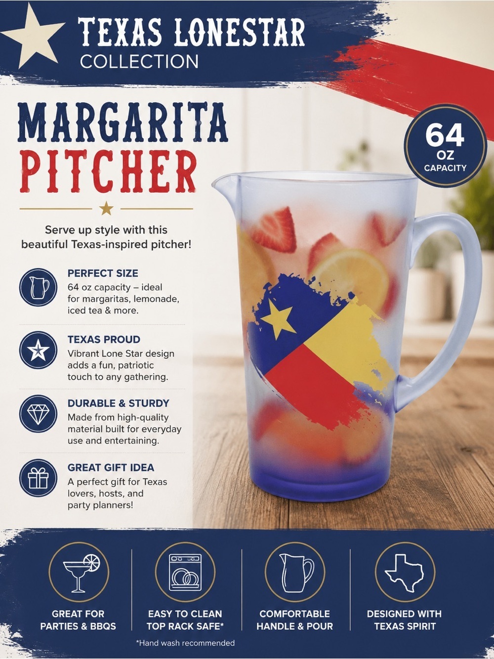 Blue Margarita Pitcher -